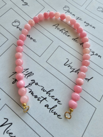 Calciet Pink 50/50 beads