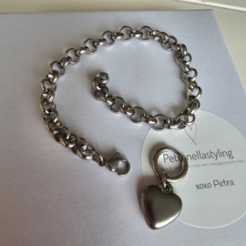 Schakeldeel stainless steel voor bij 50/50 beads
