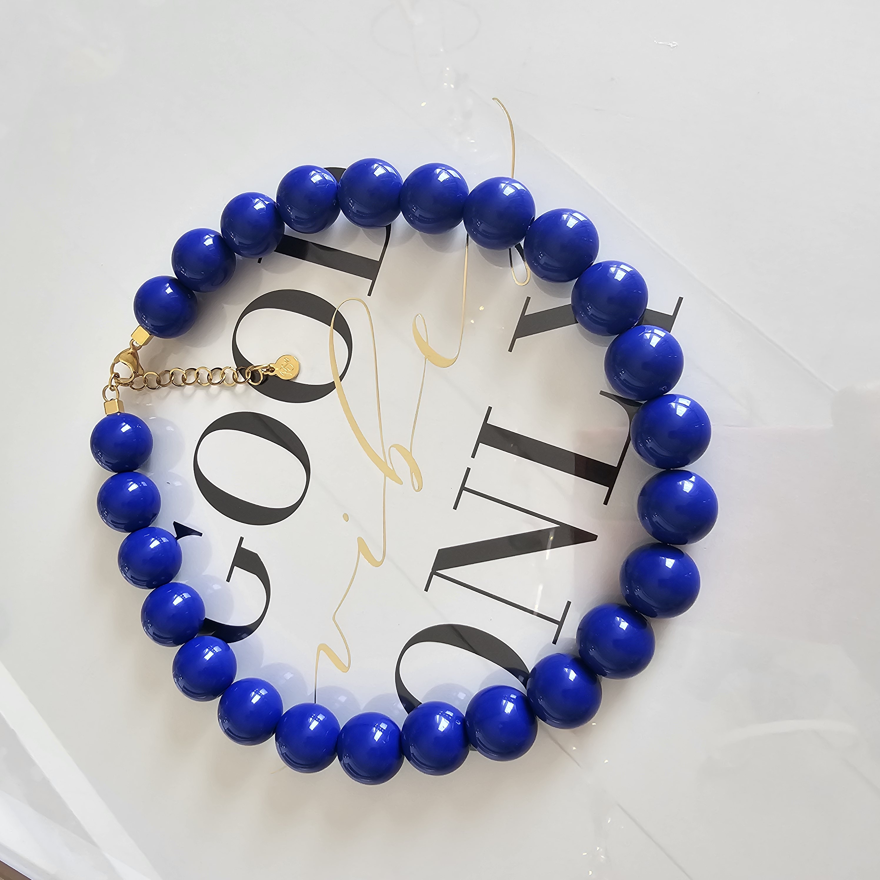 Kauwgombal ketting koning Blauw