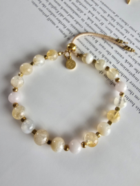 Golden Healer & Rozenkwarts happy BlessingMala 6mm