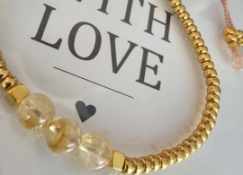 Citrien armbandje Miyuki