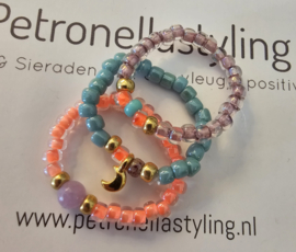 Setje van drie elastische ringetjes