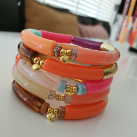 De Trend!! Tube armbanden op elastiek