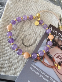 Happy BlessingMala Amethist en Aventurijn