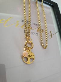 Boeislot ketting Stainless steel gold plated