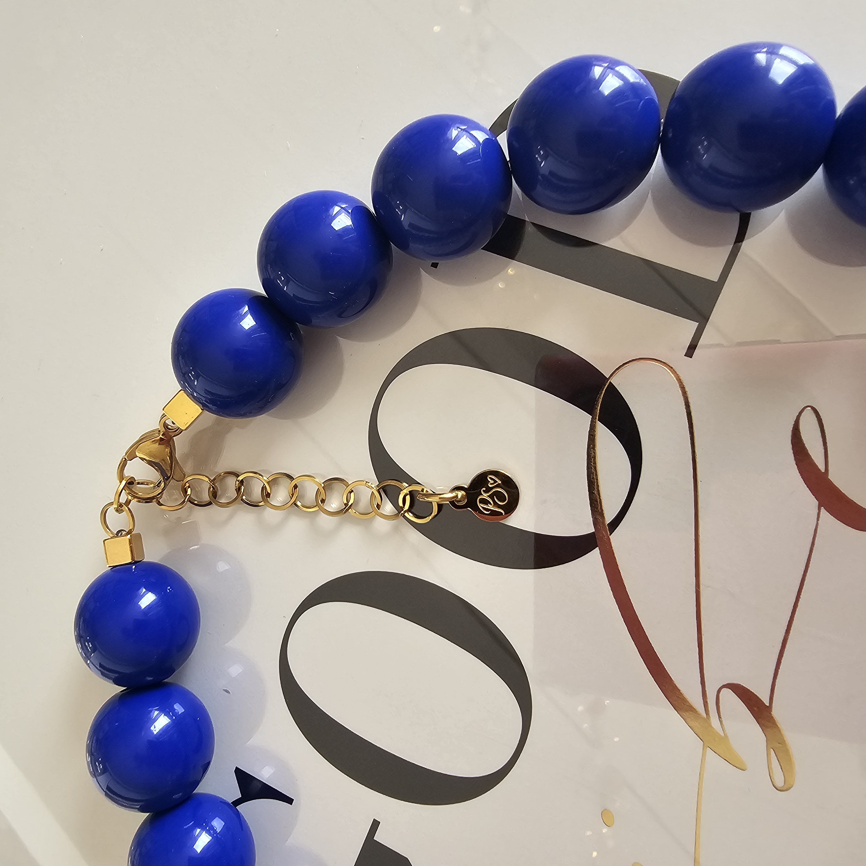 Kauwgombal ketting koning Blauw