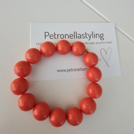 Armband met grote kauwgombal kralen