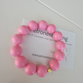 Armband met grote kauwgombal kralen