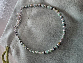 African Turkoois armbandje (verzilverd)