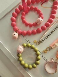 Kauwgombal XL armband Lucky Pig