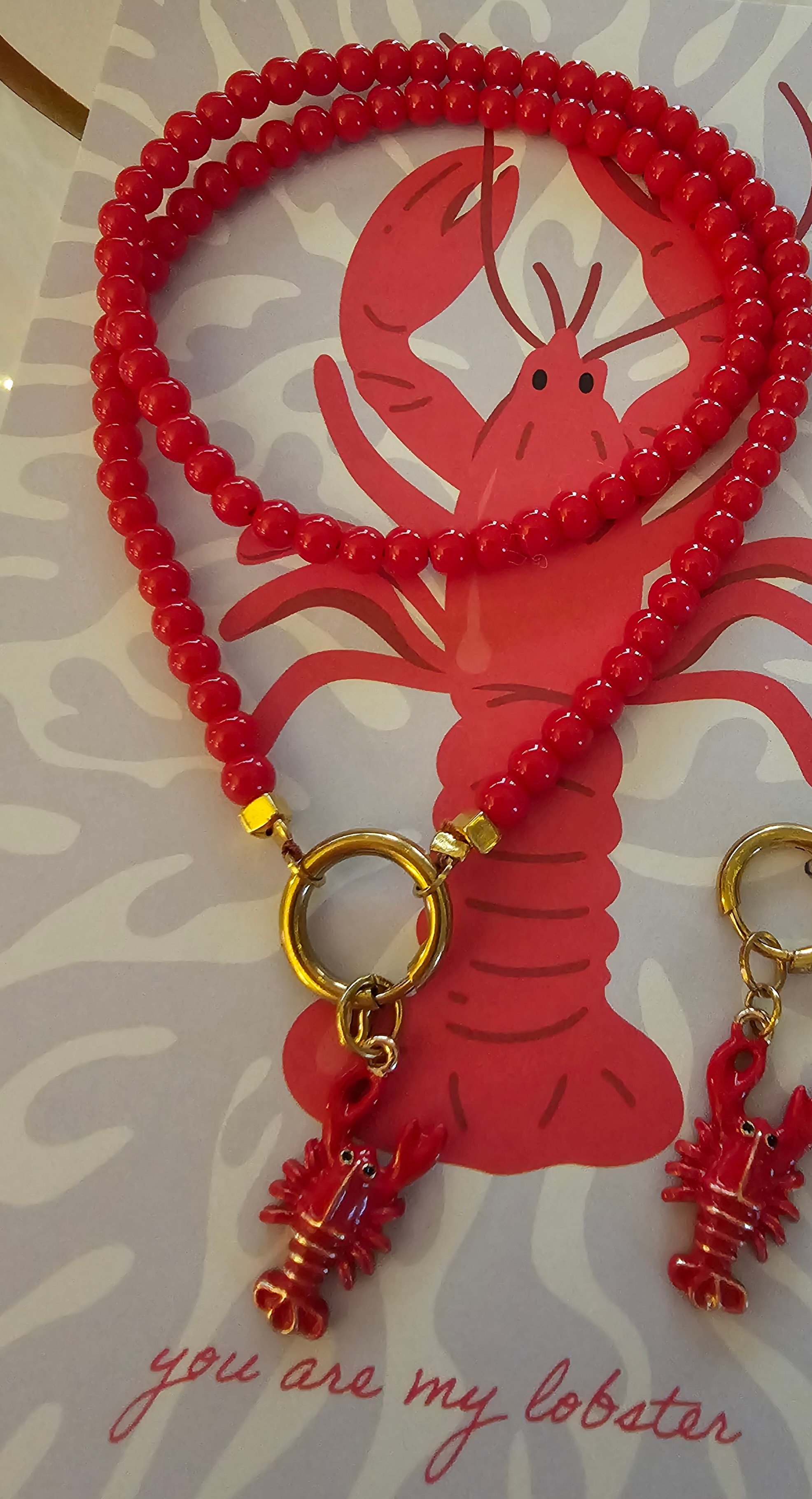 You are my Lobster Koraal ketting