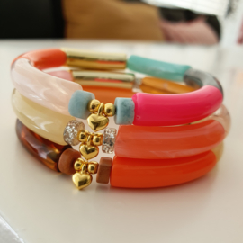 De Trend!! Tube armbanden op elastiek