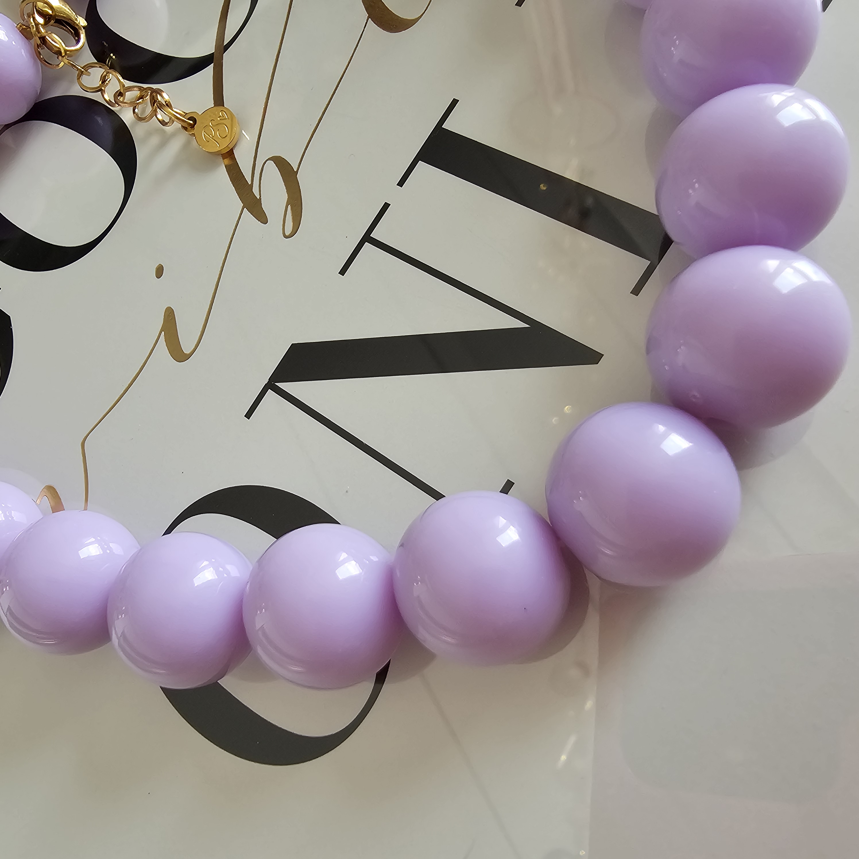 Kauwgombal ketting Lila