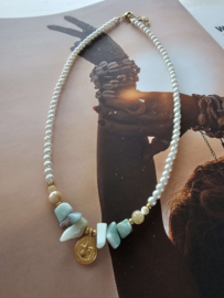 Ketting Amazoniet & Parellook