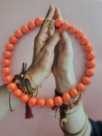 Kauwgomballen ketting L Oranje