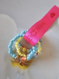 Setje met elastische ringetjes