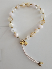 Golden Healer & Rozenkwarts happy BlessingMala 6mm