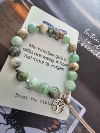 Australische Chrysopraas BlessingMala Zilver