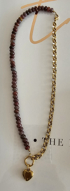 Complete set 50/50 beads ketting Indian Agaat