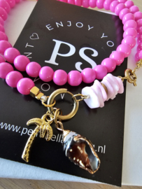 Pink beach ketting compleet