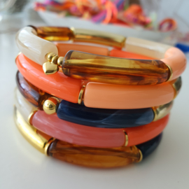 De Trend!! Tube armbanden op elastiek