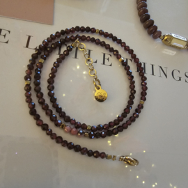 Granaat met Rhodoniet ketting