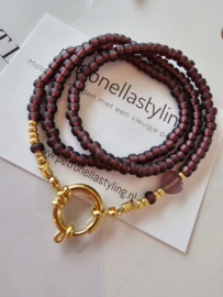 Boeislotketting aubergine