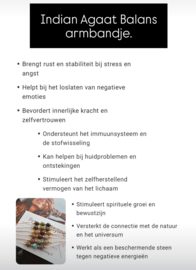 Balans armbandje Indian Agaat