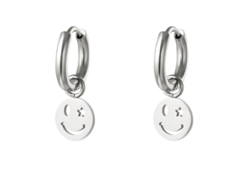 Little Smiley oorbellen zilver