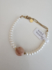 Sanne 2614 Abrikoos Maansteen armbandje