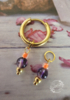 Amethist met neon oranje