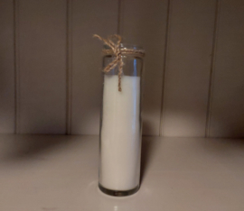 Kaars in glas,  wit