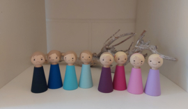 Emotie pegdolls, bestaande uit 4 verschillende emoties