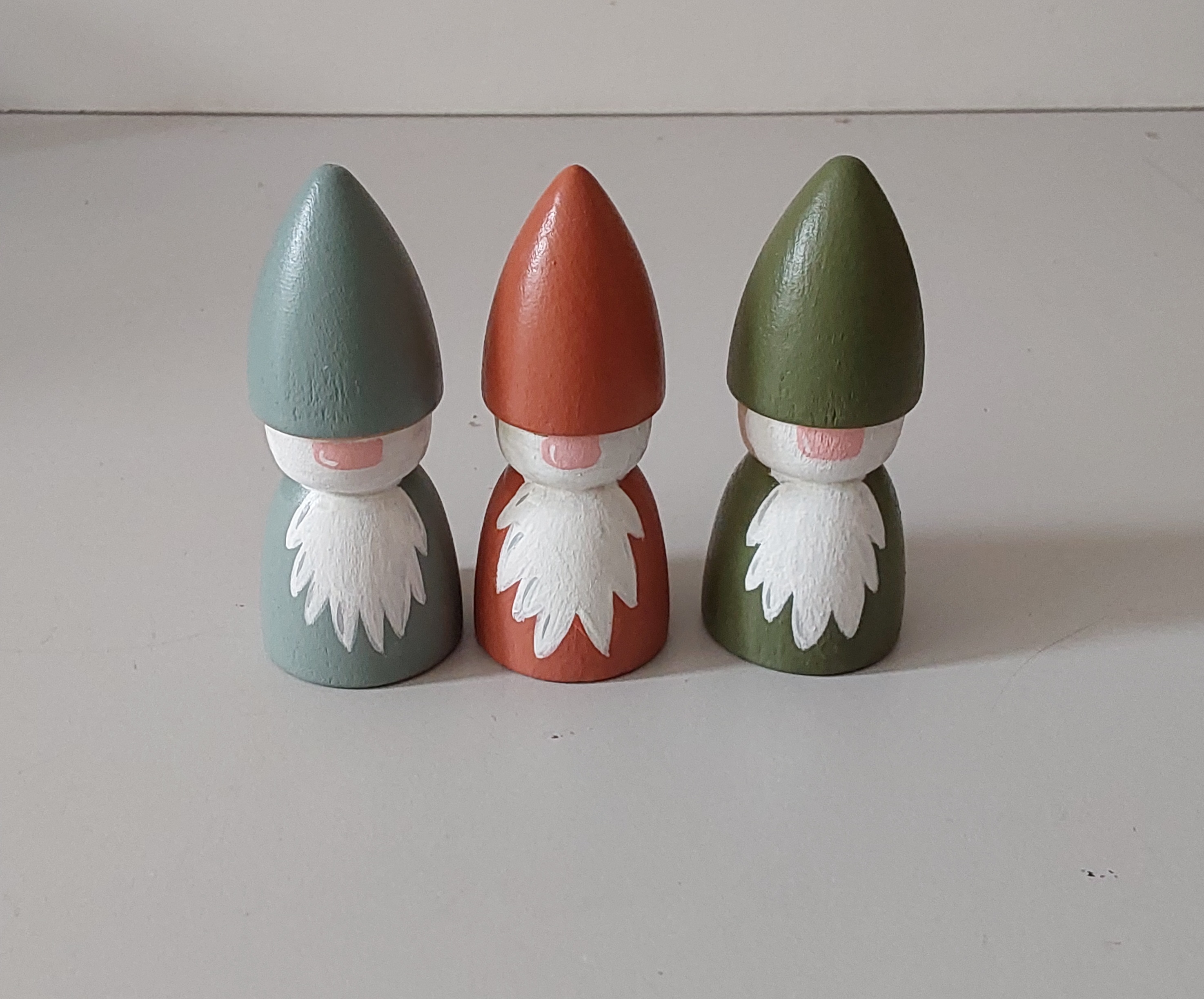 Set van 3 kabouters met baard