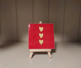 Tegeltje op standaard, rood