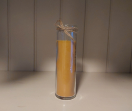 Kaars in glas,  okergeel