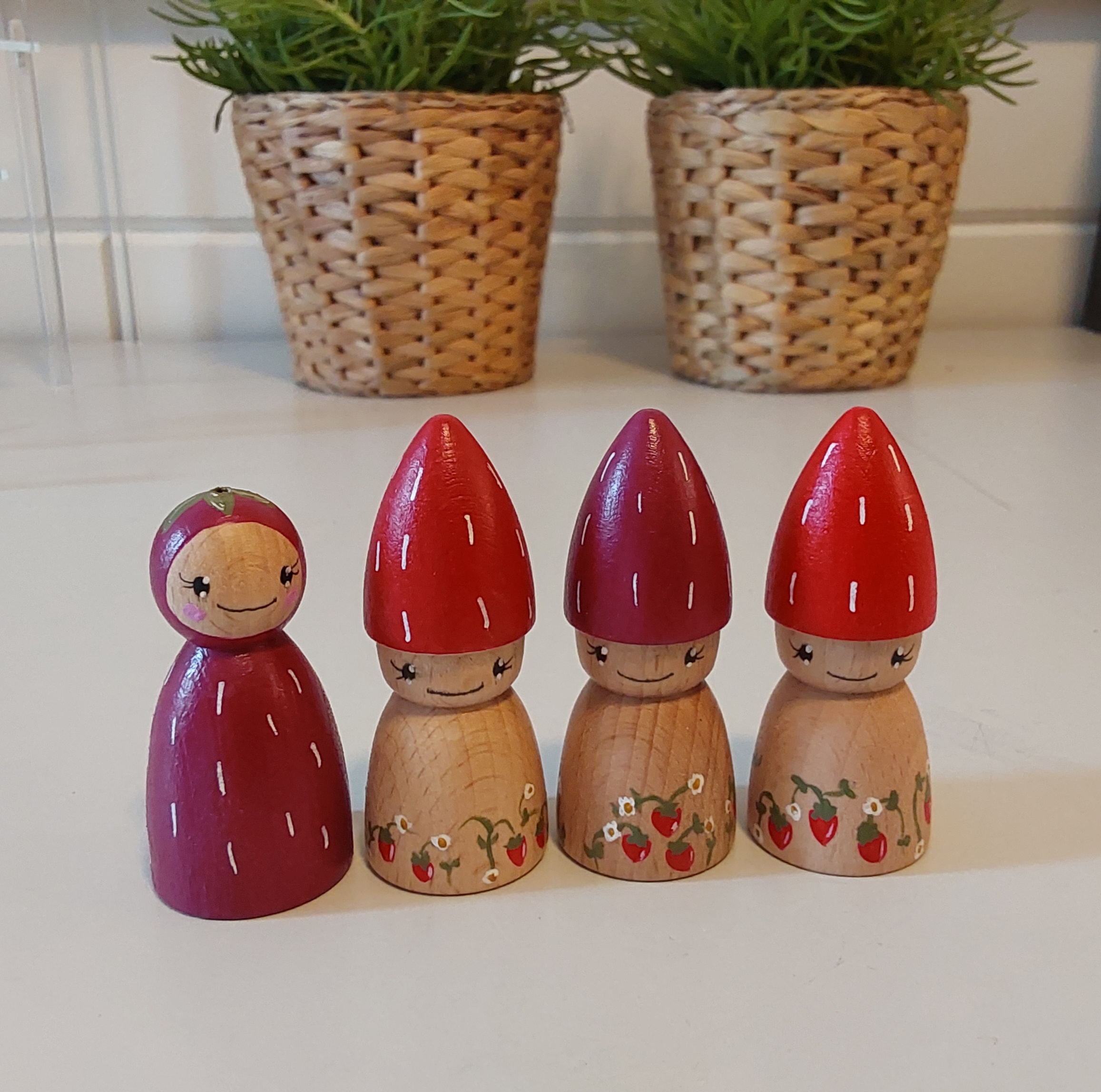 Aardbeien pegdolls