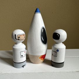 Raket met astronauten
