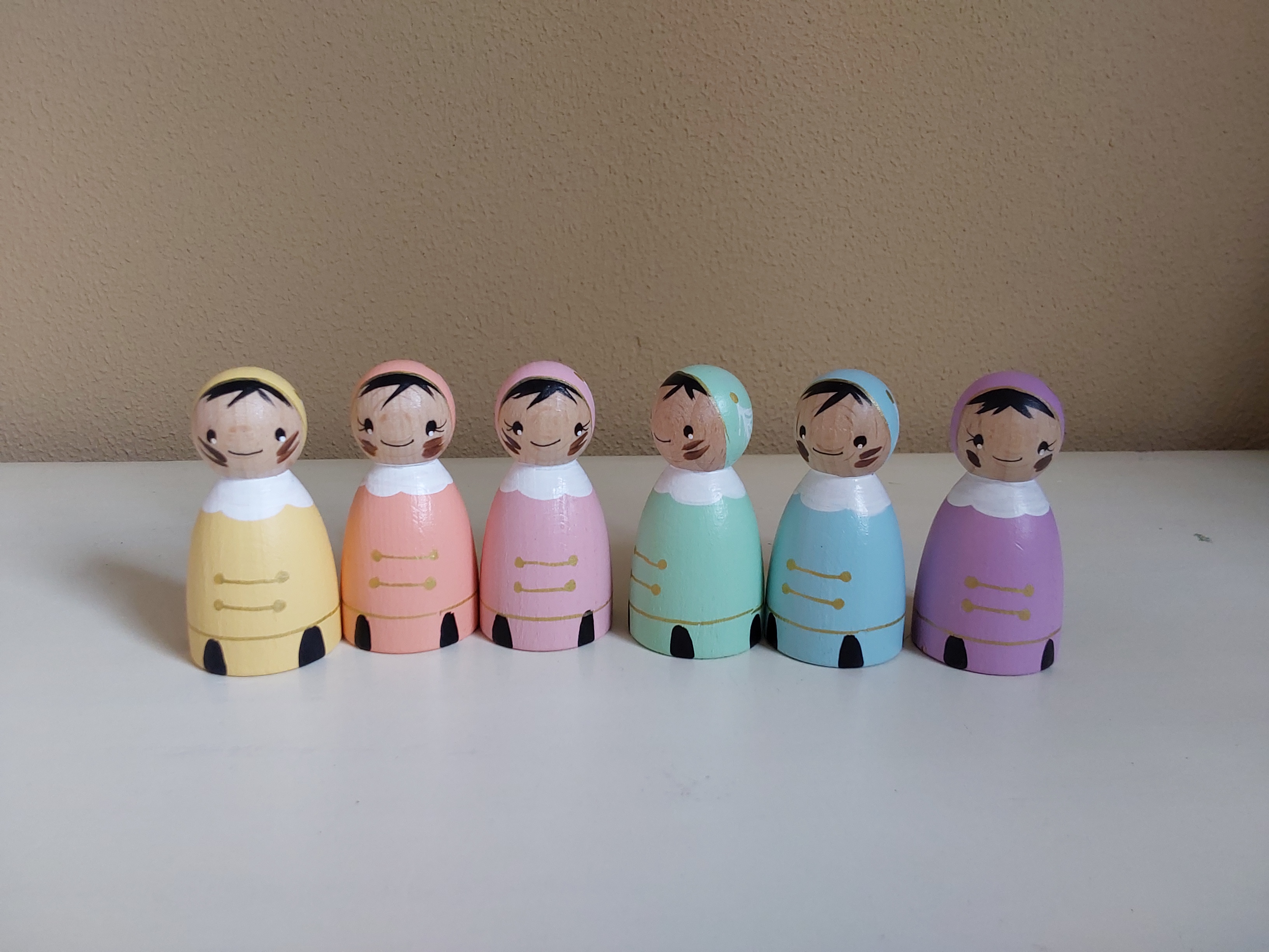 Pegdoll Piet in pastel tinten