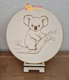 Houten kleurplaat - Koala