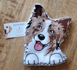 Border Collie Knuffel (red merle)
