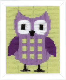 'Hibou Mauve/Vert' Vervaco