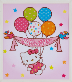 'Hello Kitty met ballonnen' Vervaco Diamond Painting