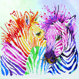 'Rainbow Zebras' Diamond Dotz