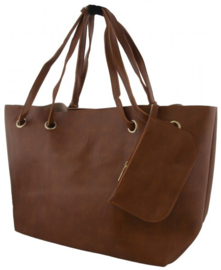 MiHella Handwerktas 'Shopper' Brown