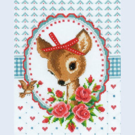 'Bambi avec roses et noeud' Vervaco