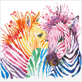 'Rainbow Zebras' Diamond Dotz