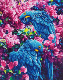 'Bleu Parrots' Diamond Dotz