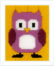 'Hibou Mauve/Jaune' Vervaco