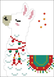 'Merry Christmas Llama' Diamond Dotz Wenskaart